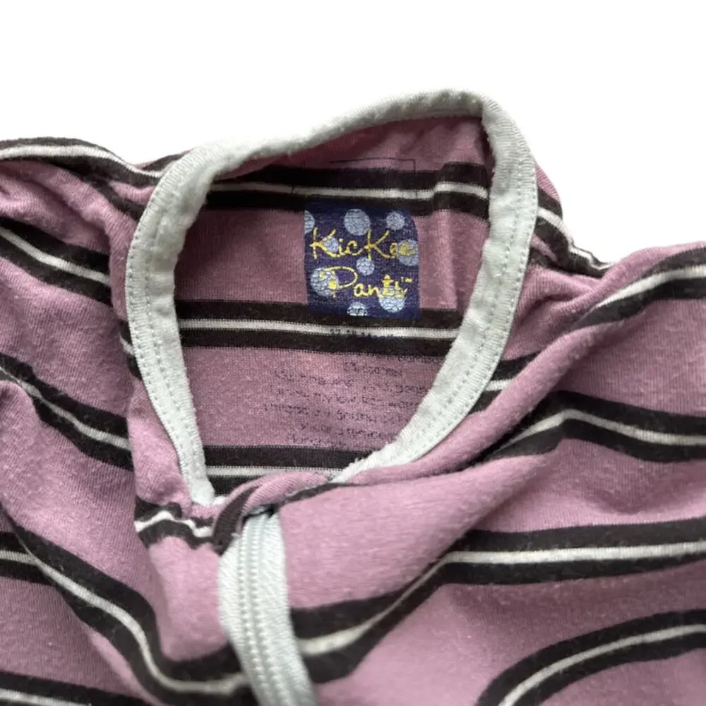 Kickee Pants Footie Sleeper In Elderberry Kenya Stripe